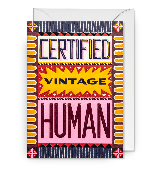 Certified Vintage Human Birthday Card