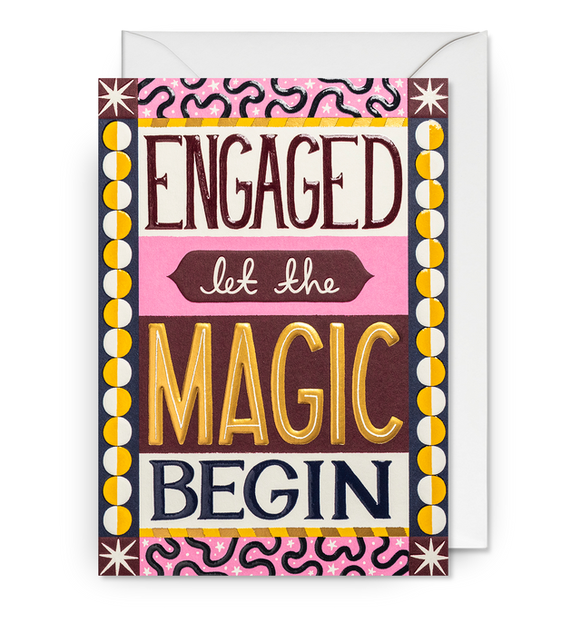 Let The Magic Begin Engagement Card