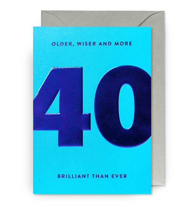 40 More Brilliant Than Ever Milestone Birthday Card