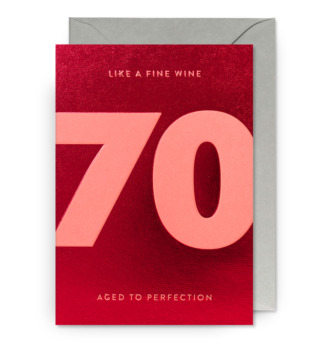70 Like a Fine Wine Milestone Birthday Card