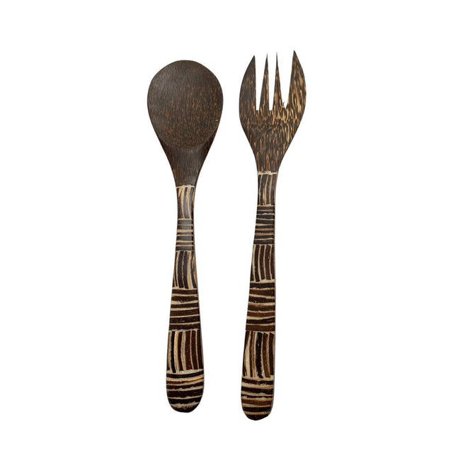 Coconut Wood Salad Servers