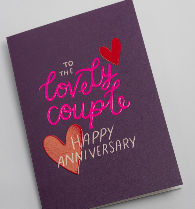 To The Lovely Couple Happy Anniversary Greeting Card
