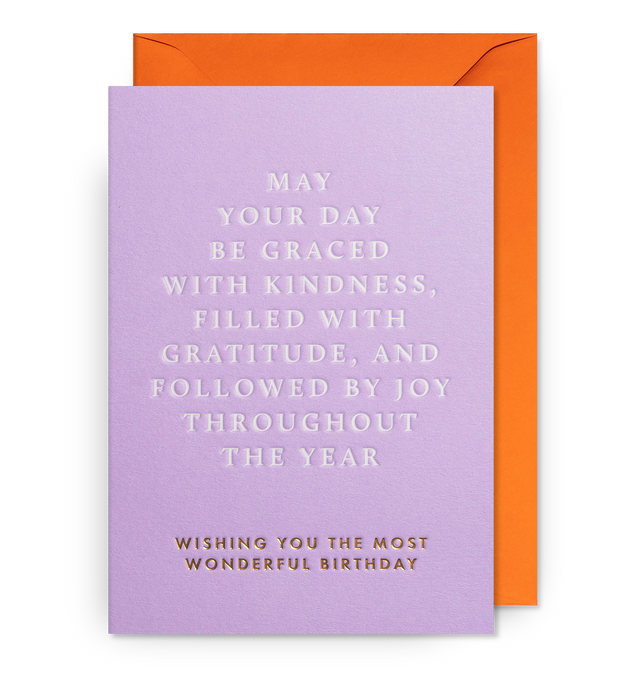 Graced with Kindness Birthday Card