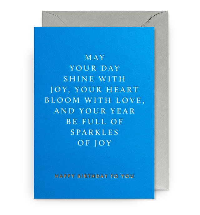 Sparkles of Joy Birthday Card