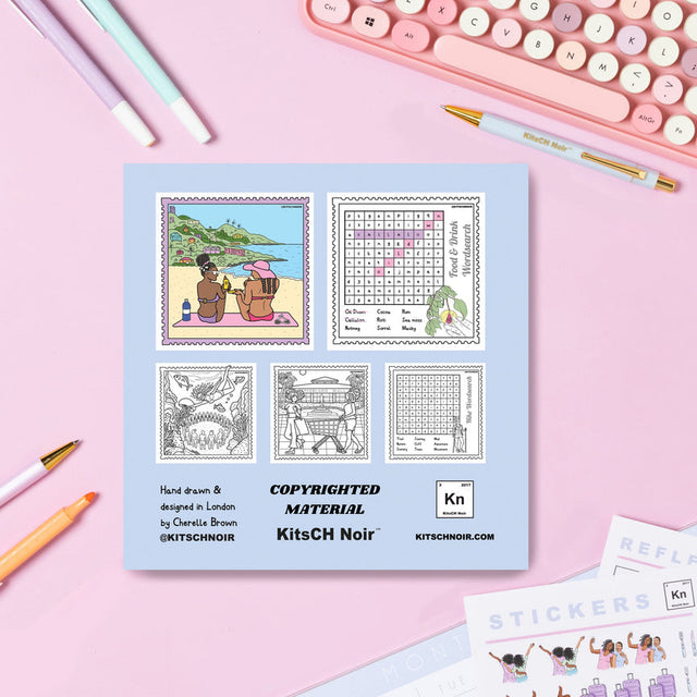 Girl's Trip To Grenada Colouring & Word Search Book