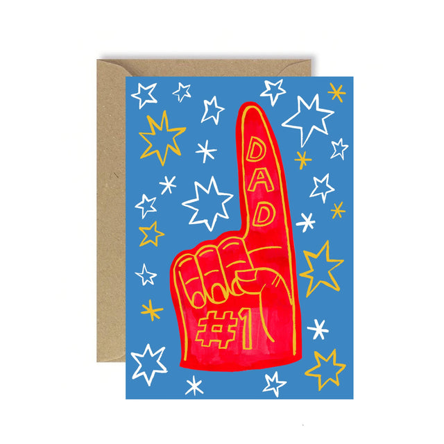 No. 1 Dad Foam Finger Card
