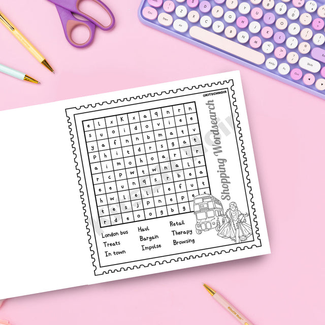 Colouring & Word Search Book