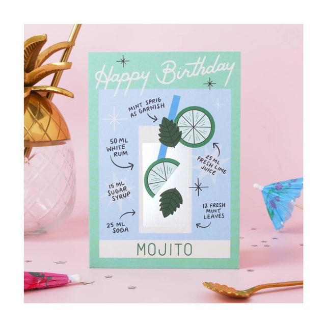 Cocktail Birthday Card – Mojito