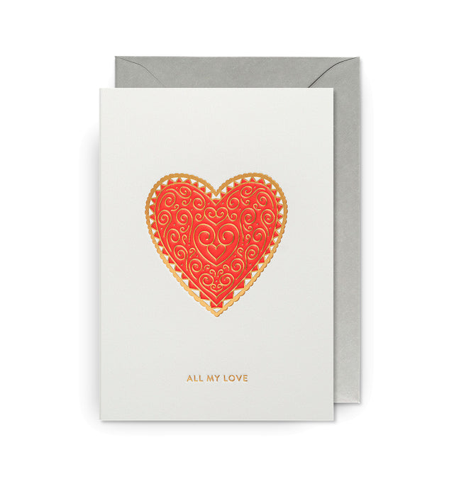 All My Love Decorative Card