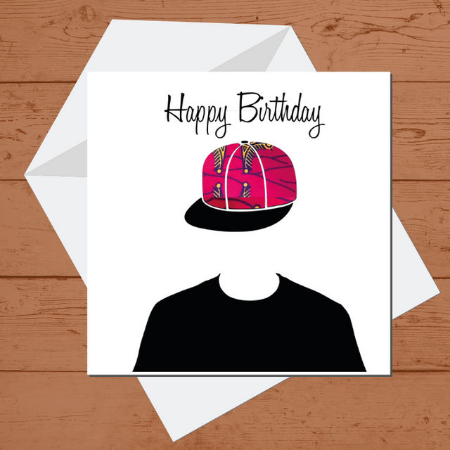 Baseball Cap Birthday Card