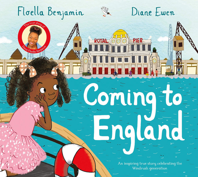 Front cover the of the Children's book - Coming to England by Floella Benjamin and Diane Ewen
