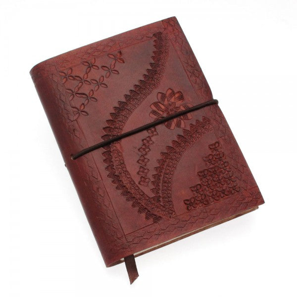 Mini Embossed Leather Notebook