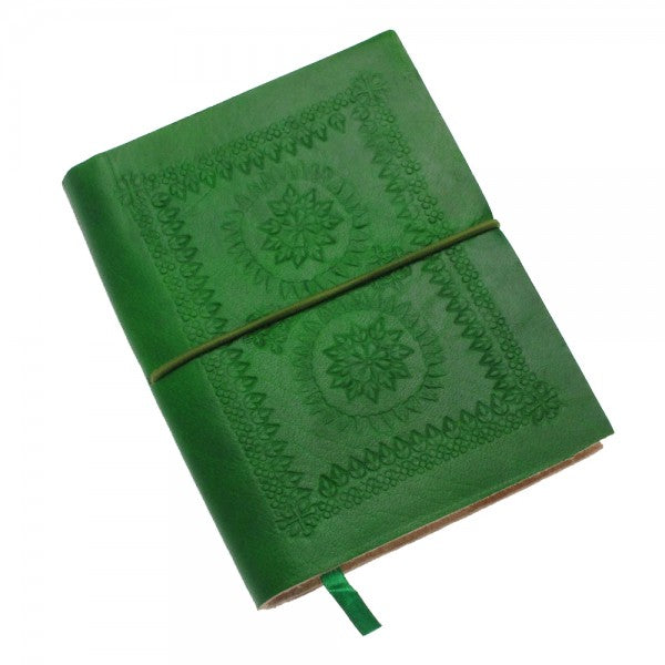 Mini Embossed Leather Notebook