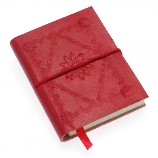 Mini Embossed Leather Notebook