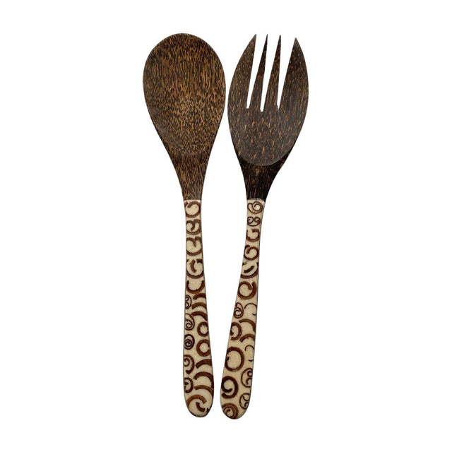 Coconut Wood Salad Servers