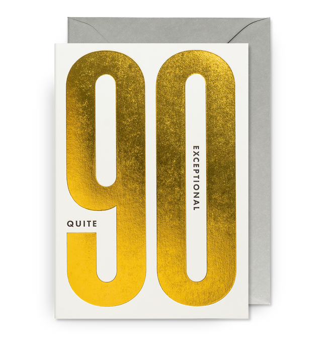Quite Exceptional Milestone 90th Birthday Card
