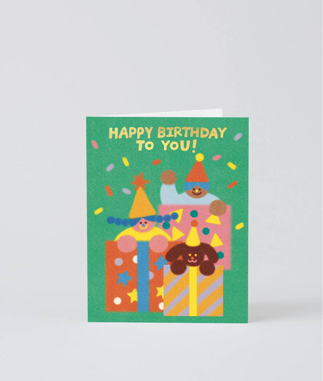 Wrap (US duties paid) - Happy Birthday To You Presents' Kids Greetings Card