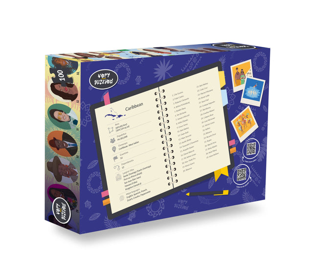 Caribbean Map And Caribbean Musicians Double-sided Jigsaw Puzzle