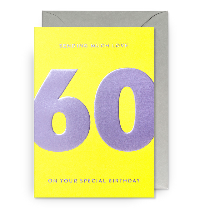 60 Sending Much Love Milestone Birthday Card