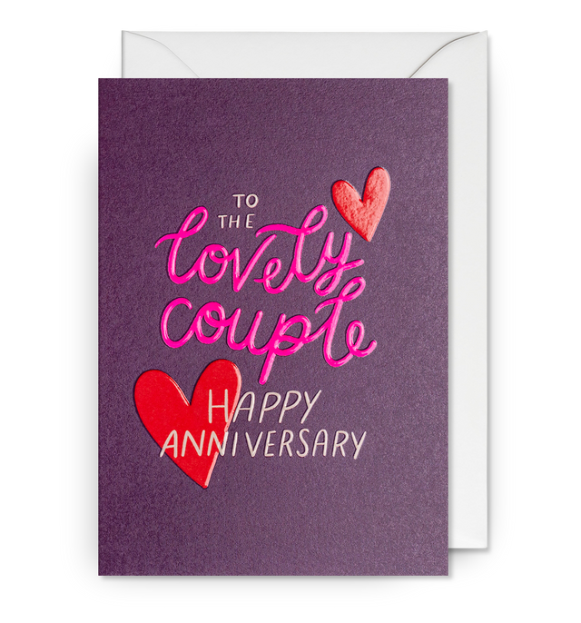 To The Lovely Couple Happy Anniversary Greeting Card