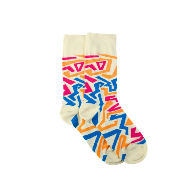 Afropop Socks (No tariff fee) - New Highlife Socks Cream: L/XL