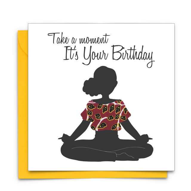 Yoga Time Birthday Card