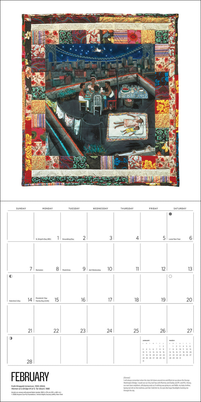Faith Ringgold Wall Calendar 2027
