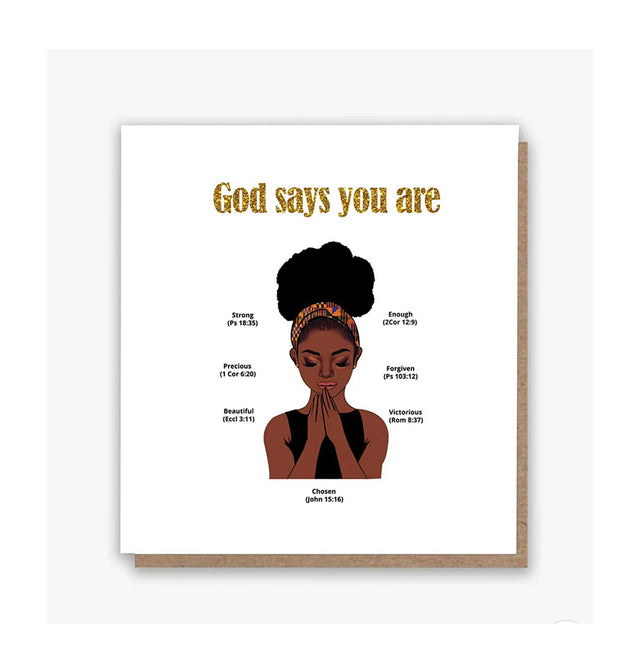 God Says You Are Greeting Card