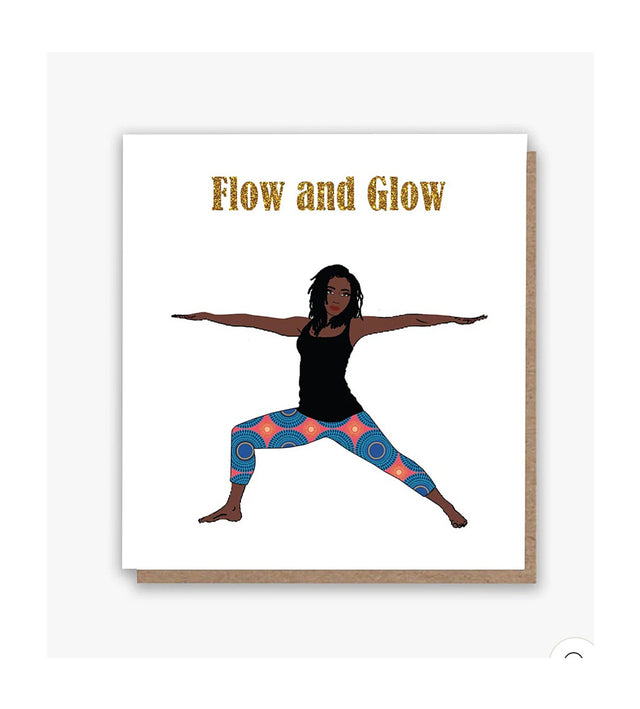 Flow And Glow Greeting Card