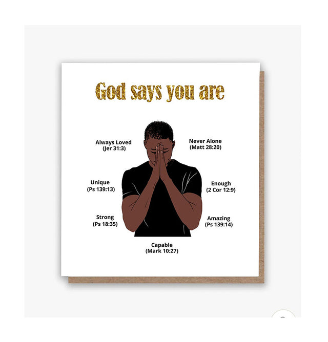 God Says You Are Greeting Card