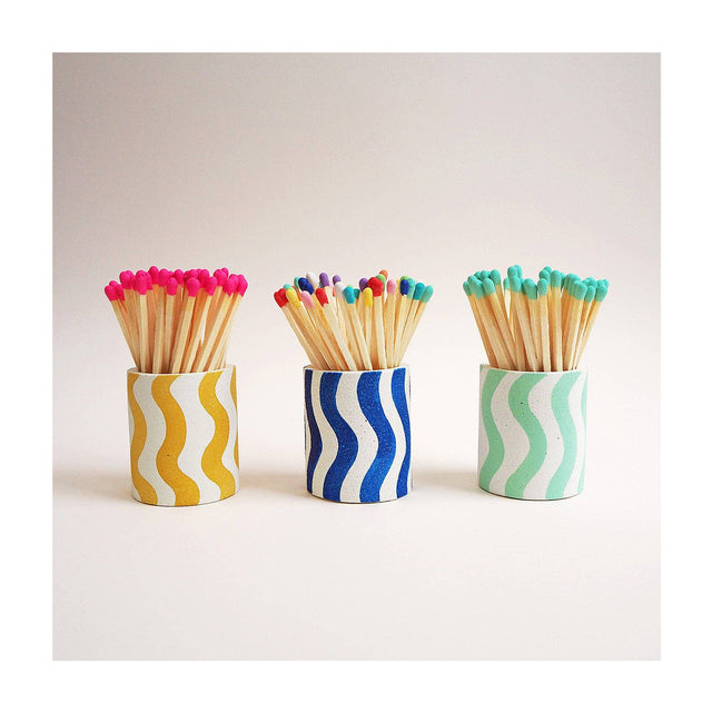Stripes And Squiggles Match Stick Holders