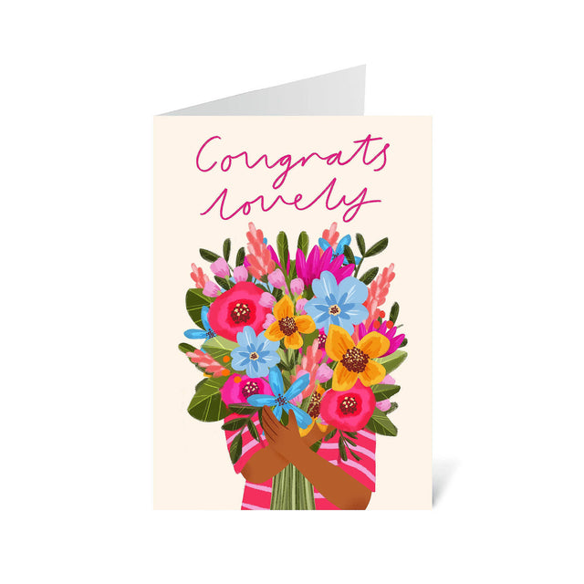 Congrats Lovely Floral Greetings Card