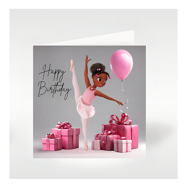 Nia Ballerina Birthday Card