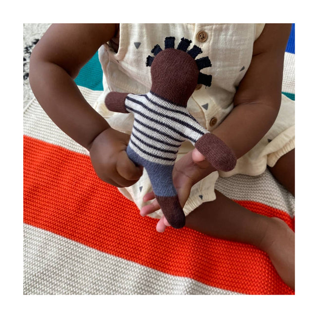 Buddy Black Cotton Knit Baby Rattle Toy