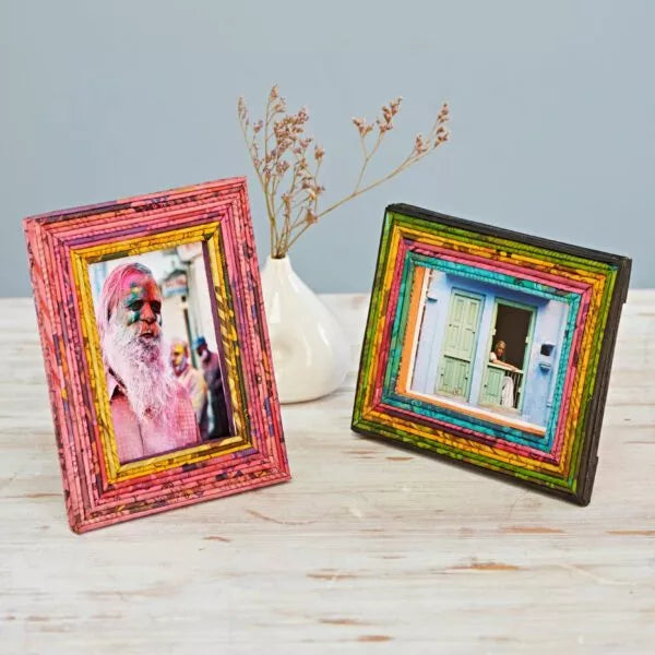 Recycled Newspaper Photo Frame