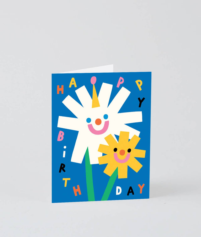 Birthday Flowers Kids Card