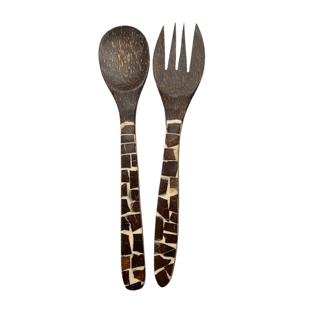 Coconut Wood Salad Servers