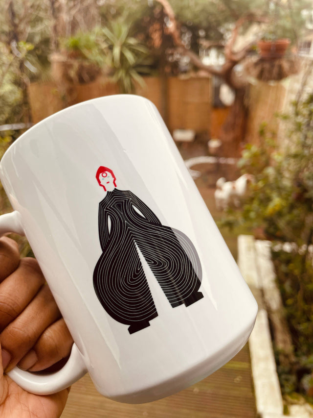 David Bowie Cat From Japan Large Mug