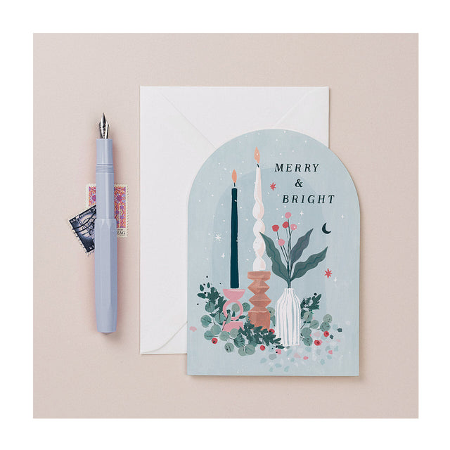 Candles Christmas Card