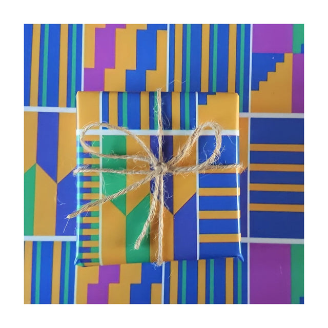 Kente Blue Giftwrap