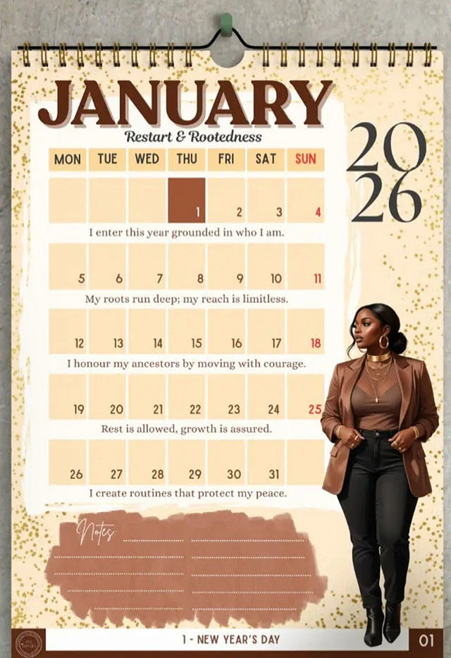 2026 Affirmation Calendar: Grounded, Glowing & Growing All Year