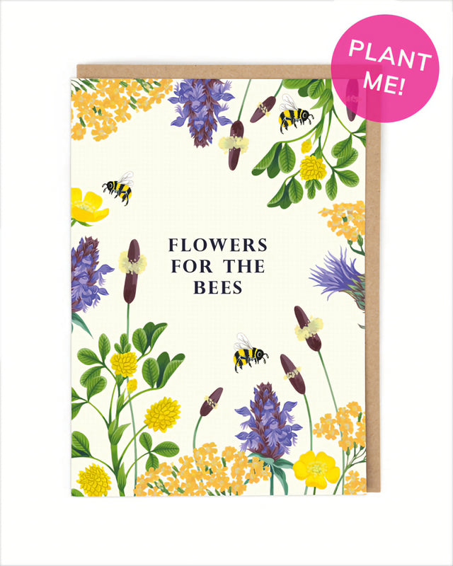 Flowers For The Bees Seeded Card