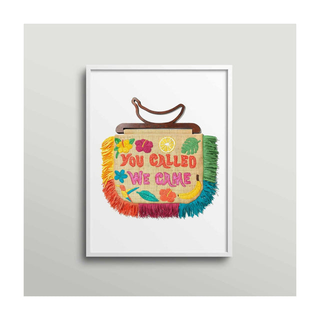 You Called We Came Raffia Bag  Art Print