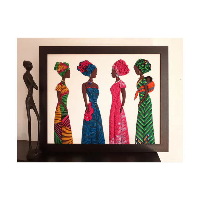 Four Ladies Fabric Wall Art