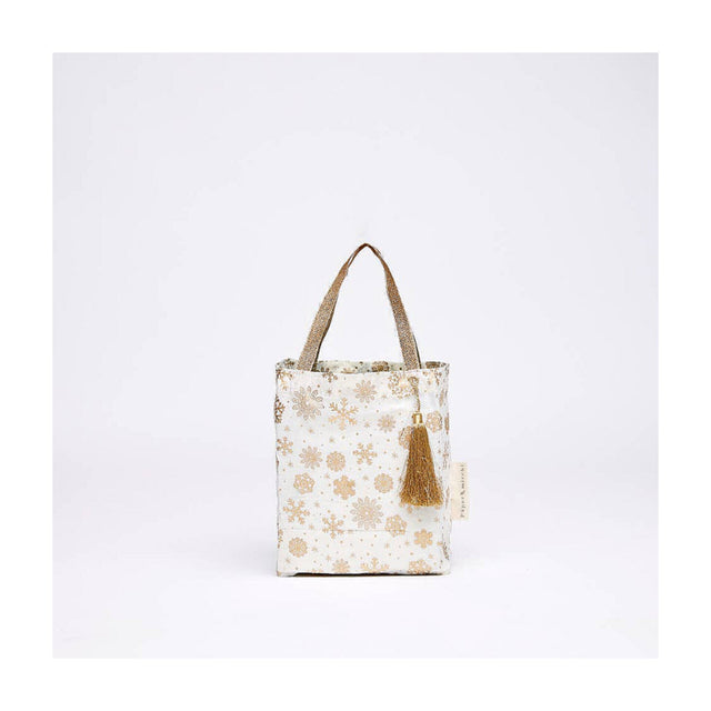 Reusable Fabric Gift Bags - Gold Frost