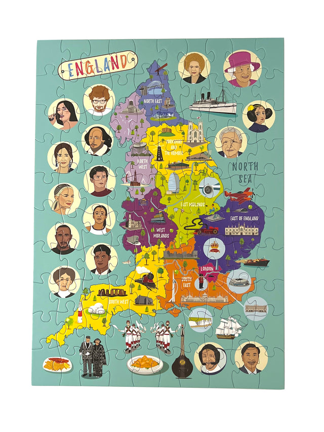 England Map Puzzle