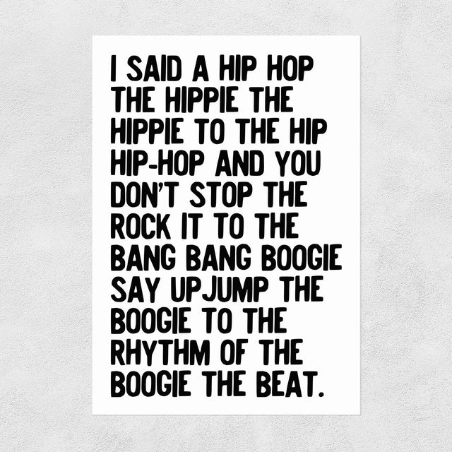 Rappers Delight Postcard